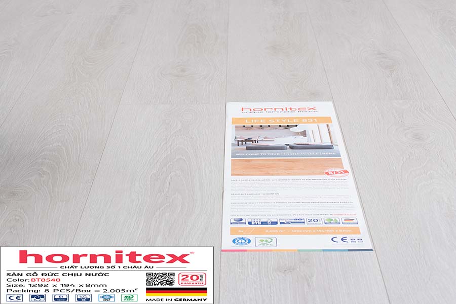 Sàn gỗ Đức Hornitex 8mm BT8548