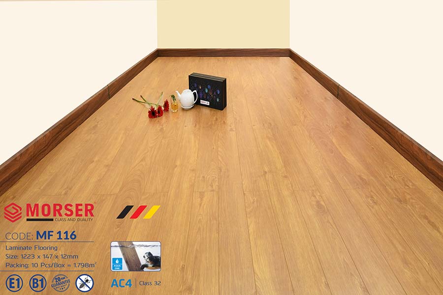 Sàn gỗ Morser 12mm cốt trắng MF116 - Ảnh 2