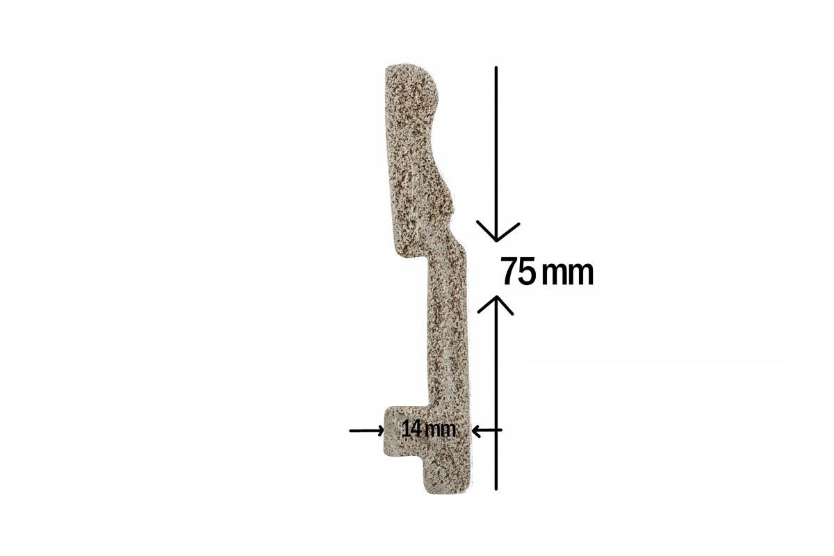 Len chân tường nhựa cao 7.5cm SPO