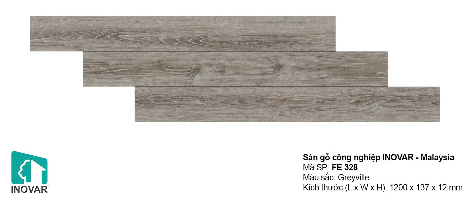 Sàn gỗ Inovar FE328 dày 12mm khe U