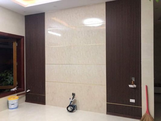 Tấm ốp PVC trang trí phòng khách