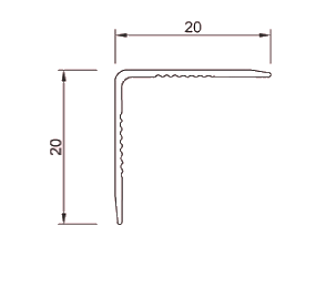 Nẹp nhôm trang trí V20
