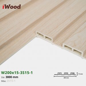 Tấm ốp tường trần 3 sóng iWood 3S15-1