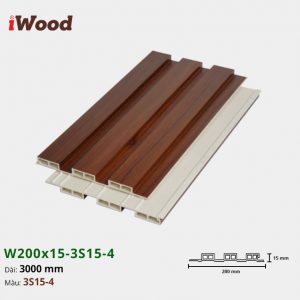 Tấm ốp tường trần 3 sóng iWood 3S15-4
