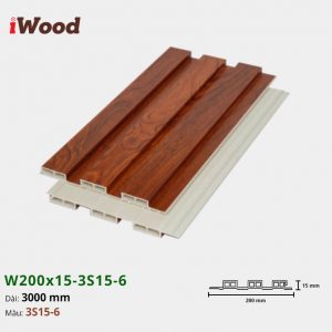 Tấm ốp tường trần 3 sóng iWood 3S15-6