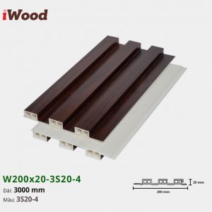 Tấm ốp tường trần 3 sóng iWood 3S20-4
