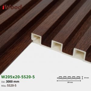 Alternative view of Tấm ốp tường trần 5 sóng iWood 5S20-5