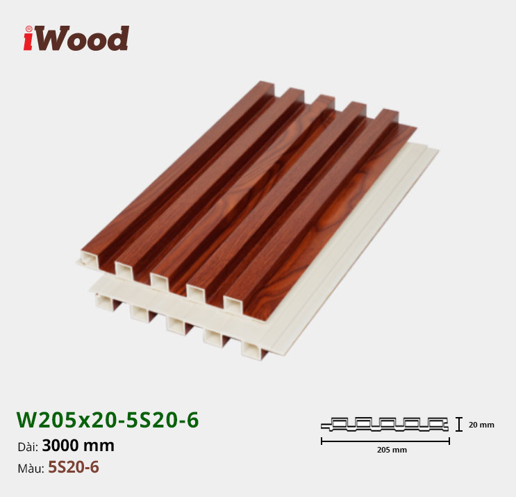 Tấm ốp tường trần 5 sóng 5S20-6