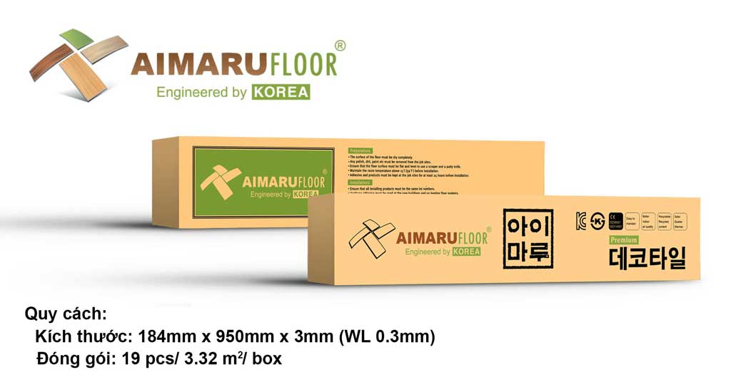 Sàn nhựa dán keo Aimaru 3mm A4021