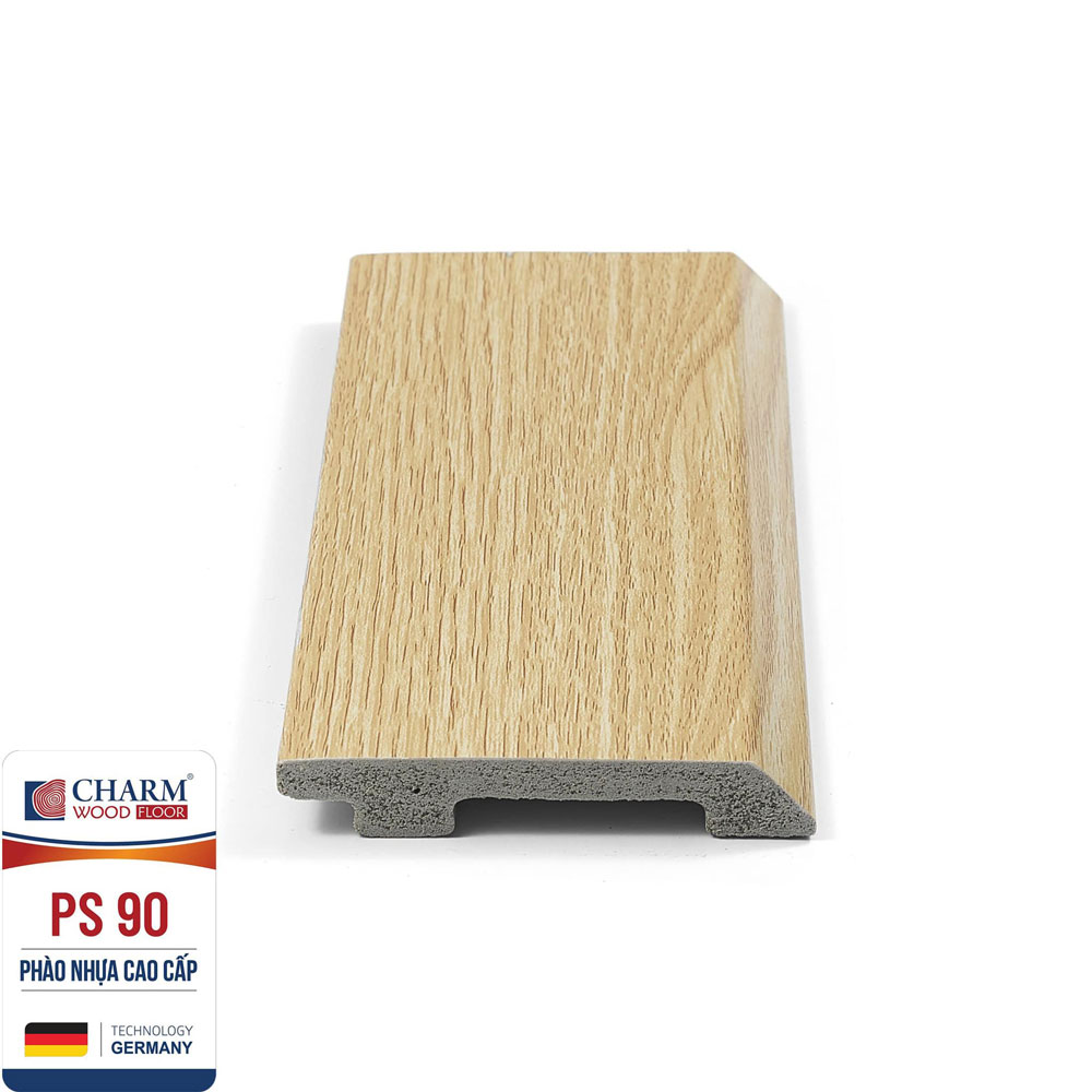 Len chân tường vân gỗ màu vàng PS 90