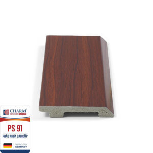 Len chân tường vân gỗ cao 9cm màu nâu PS 91