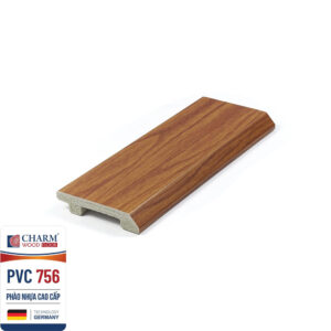 Len chân tường nhựa vân gỗ cao 7.5cm PVC 756