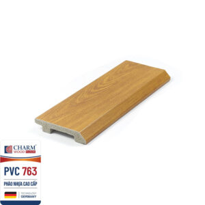Len chân tường nhựa vân gỗ cao 7.5cm PVC 763